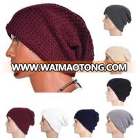 YOUME New Winter Women Men's Skullies Warm Knitted Beanies Solid Color Oversized Casual Chic Men's Loose Beanie Hats Caps