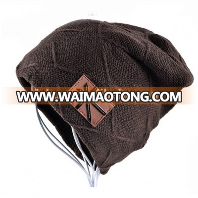 Wholesale Cheap Design Winter Knitted Custom Winter Hats for Men